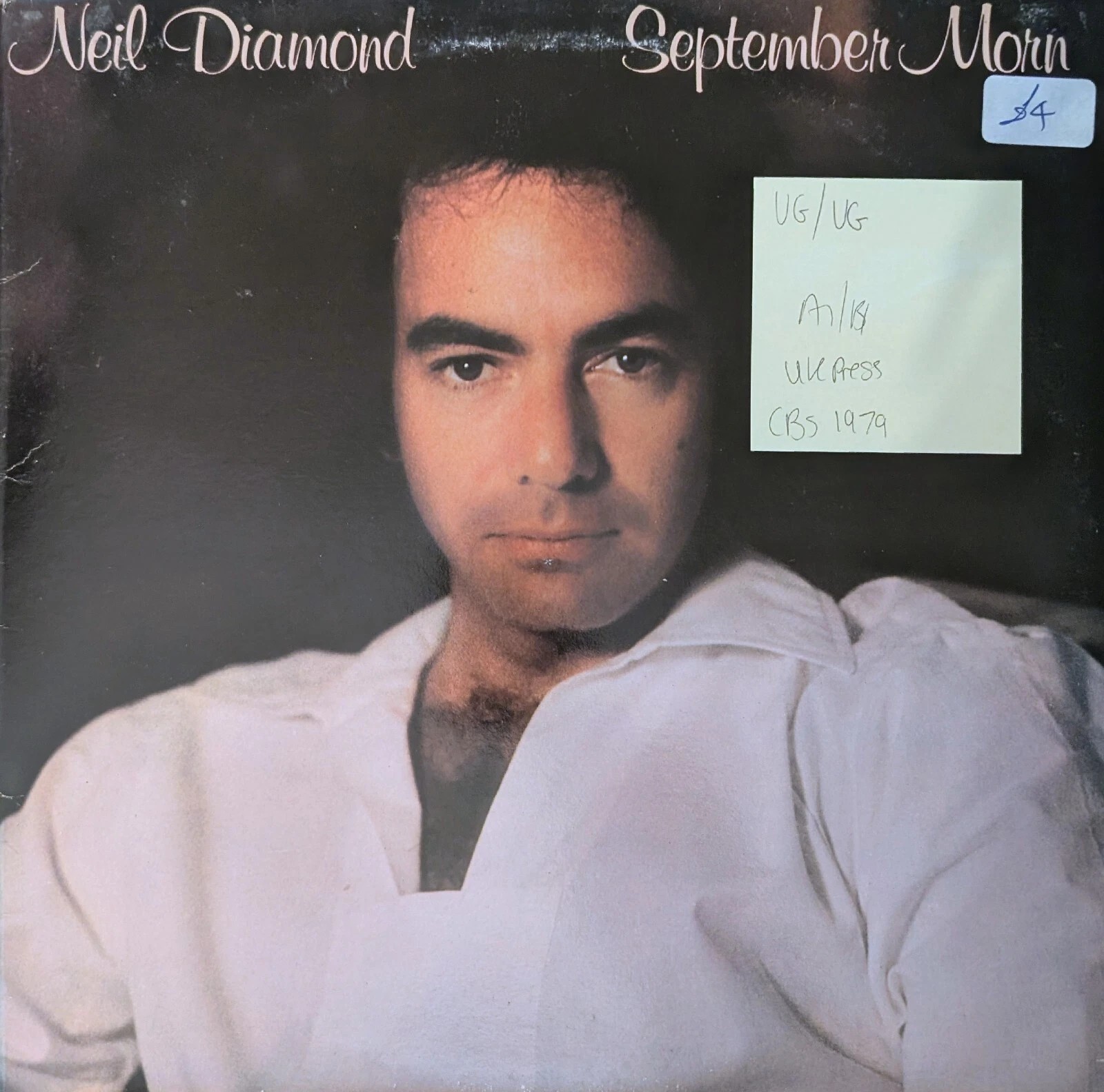 Neil Diamond September Morn Vinyl Record LP VG/VG CBS 86096 1979 sleeve Neil Diamond September Morn Vinyl Record LP VG/VG CBS 86096 1979 sleeve