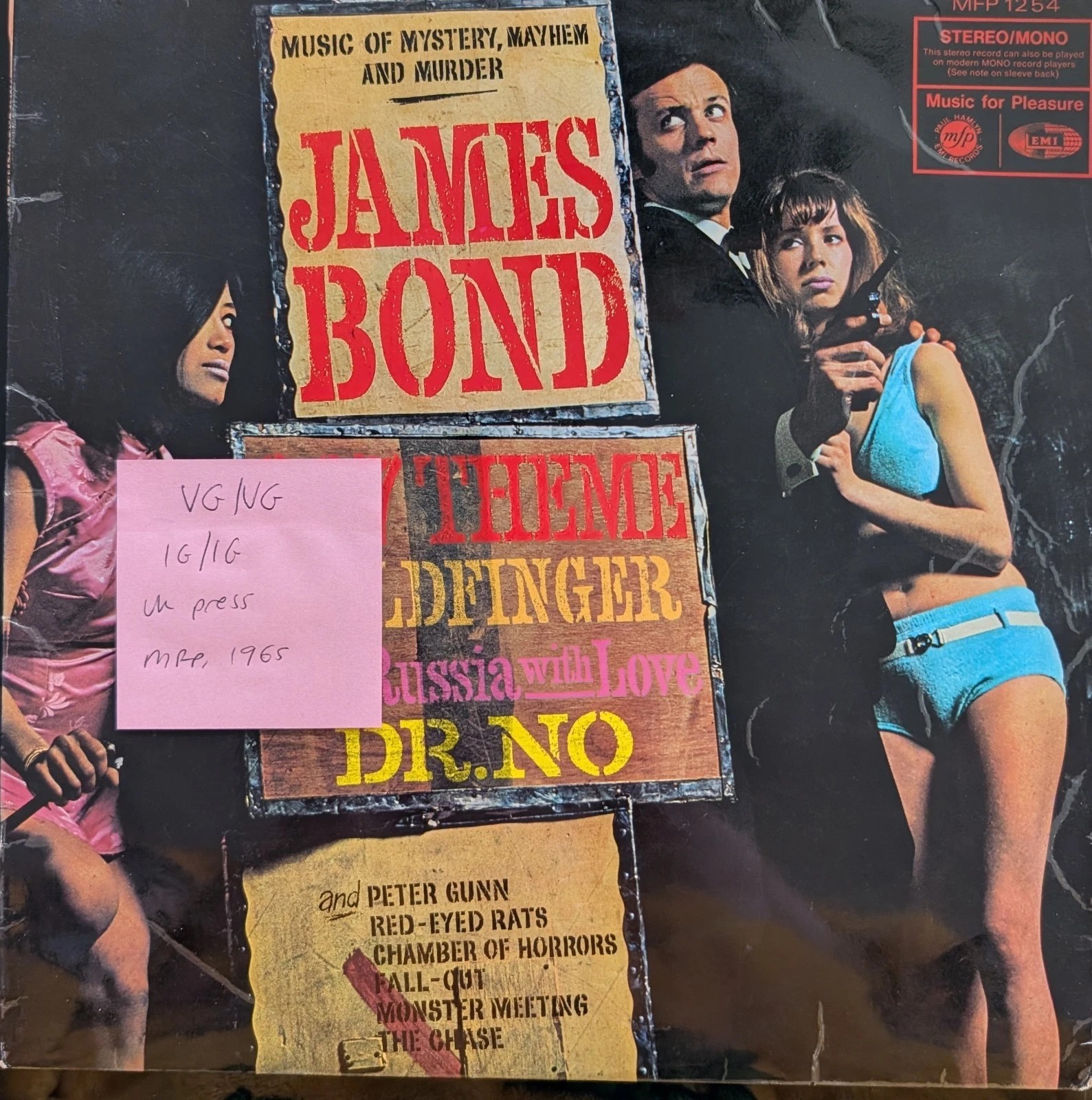 James Bond Music Of Mystery Mayhem & Murder Vinyl Record VG/VG MFP 1254 sleeve James Bond Music Of Mystery Mayhem & Murder Vinyl Record VG/VG MFP 1254 sleeve