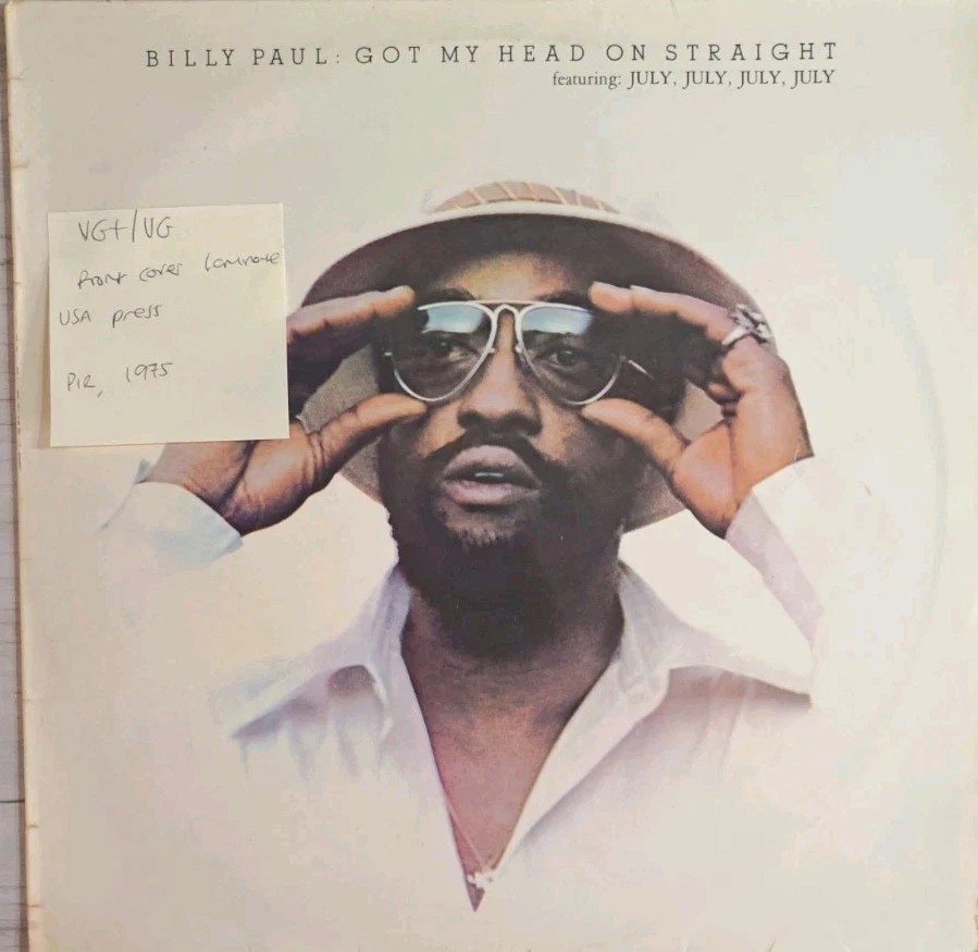 Billy Paul Got My Head On Straight Vinyl Record LP VG+/VG KZ6014 1975 sleeve Billy Paul Got My Head On Straight Vinyl Record LP VG+/VG KZ6014 1975 sleeve