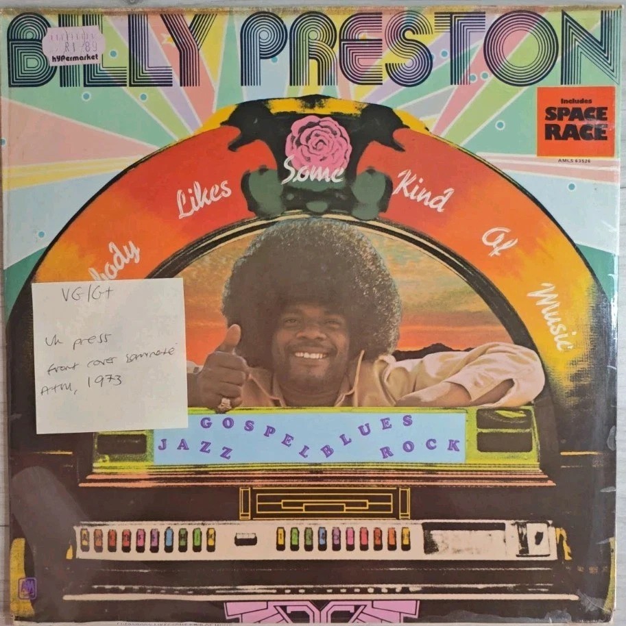 Billy Preston Everybody Likes Some Kind Of Music Vinyl Record VG/G+ AMLS63586 sleeve Billy Preston Everybody Likes Some Kind Of Music Vinyl Record VG/G+ AMLS63586 sleeve