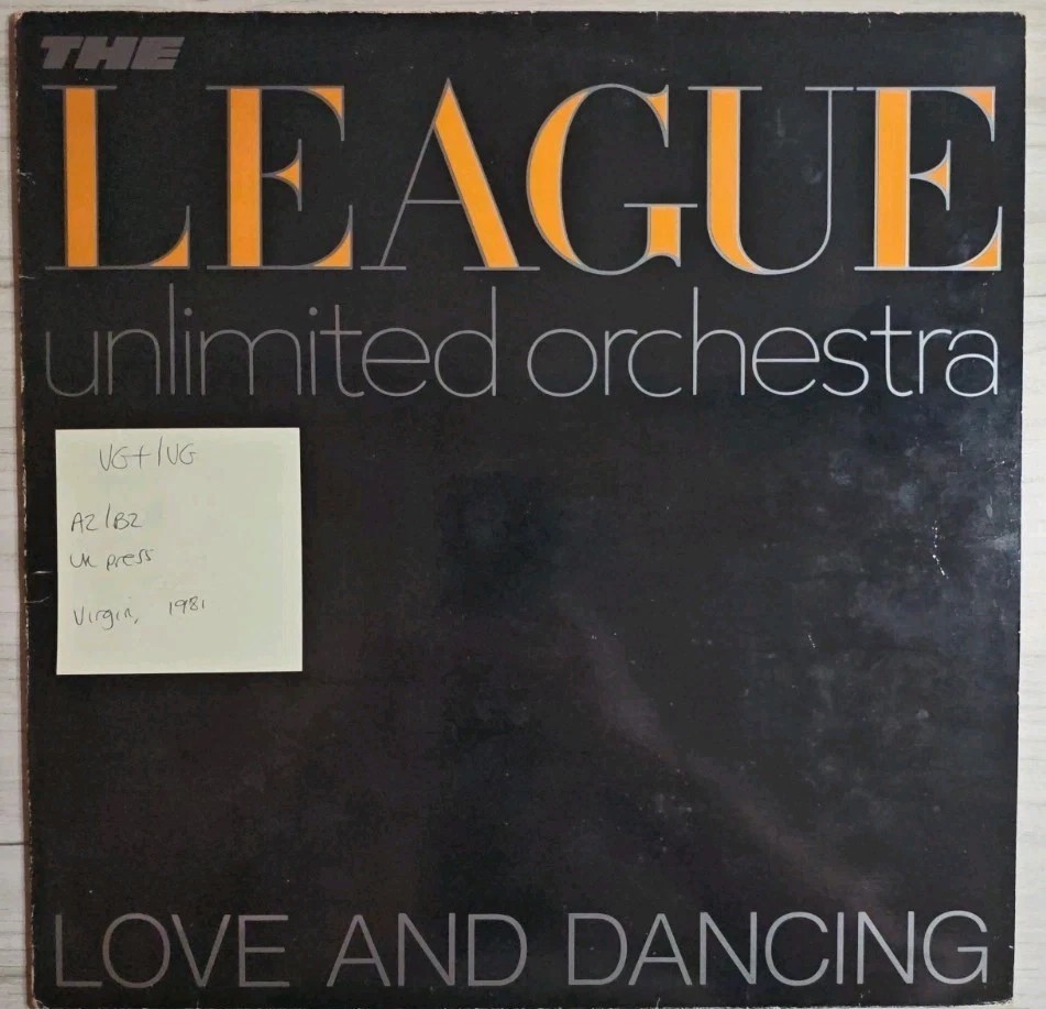 The League Unlimited Orchestra Love And Dancing Vinyl Record VG+/VG OVED 6 1981 vinyl record sleeve The League Unlimited Orchestra Love And Dancing Vinyl Record VG+/VG OVED 6 1981 vinyl record sleeve