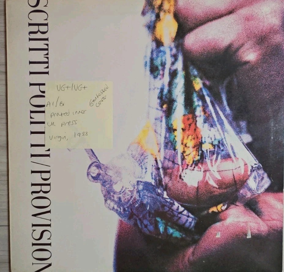 Scritti Politti Provision Vinyl Record LP VG+/VG V2515 1988 vinyl record sleeve Scritti Politti Provision Vinyl Record LP VG+/VG V2515 1988 vinyl record sleeve