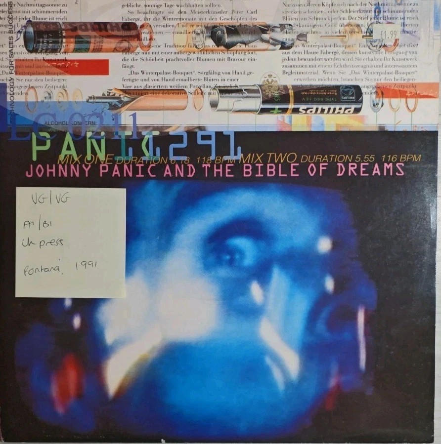 Johnny Panic And The Bible Of Dreams Vinyl Record VG/VG PANIC113 1991 sleeve Johnny Panic And The Bible Of Dreams Vinyl Record VG/VG PANIC113 1991 sleeve