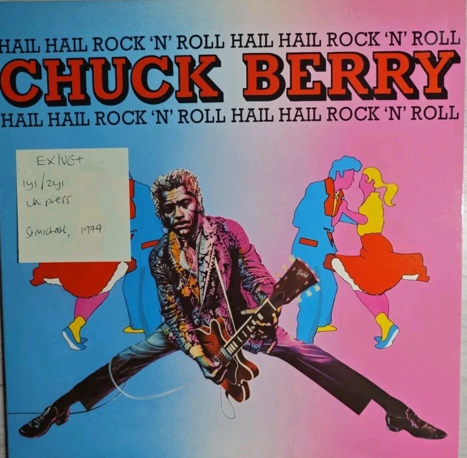 Chuck Berry Hail! Hail! Rock And Roll Vinyl Record LP EX/VG+ 2102/0102 1979 vinyl record sleeve Chuck Berry Hail! Hail! Rock And Roll Vinyl Record LP EX/VG+ 2102/0102 1979 vinyl record sleeve