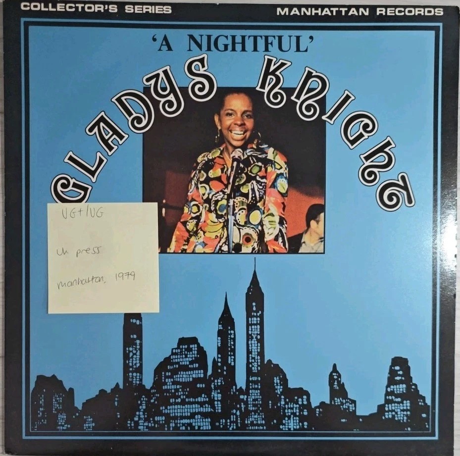 Gladys Knight A Nightful Vinyl Record LP VG+/VG MAN5001 1979 vinyl record sleeve Gladys Knight A Nightful Vinyl Record LP VG+/VG MAN5001 1979 vinyl record sleeve