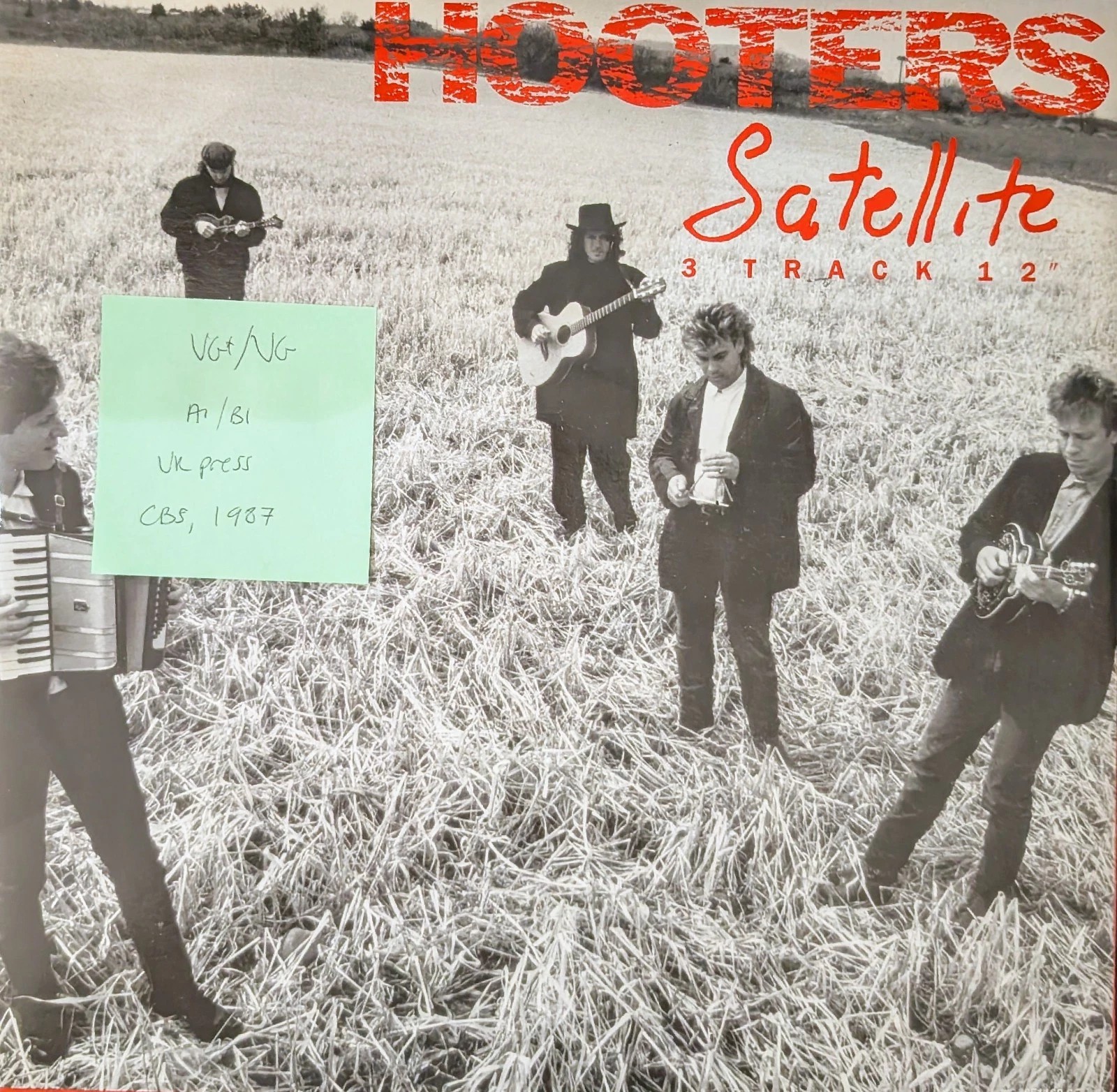 The Hooters Satellite Vinyl Record VG+/VG 651168 1987 sleeve The Hooters Satellite Vinyl Record VG+/VG 651168 1987 sleeve