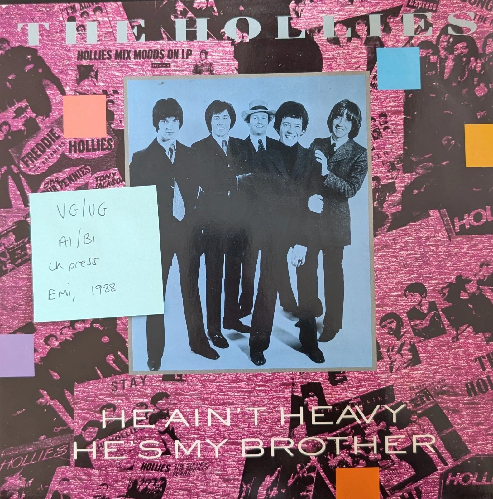 The Hollies He Ain't Heavy He's My Brother Vinyl Record 12" VG/VG 12EM74 1988 sleeve The Hollies He Ain't Heavy He's My Brother Vinyl Record 12" VG/VG 12EM74 1988 sleeve