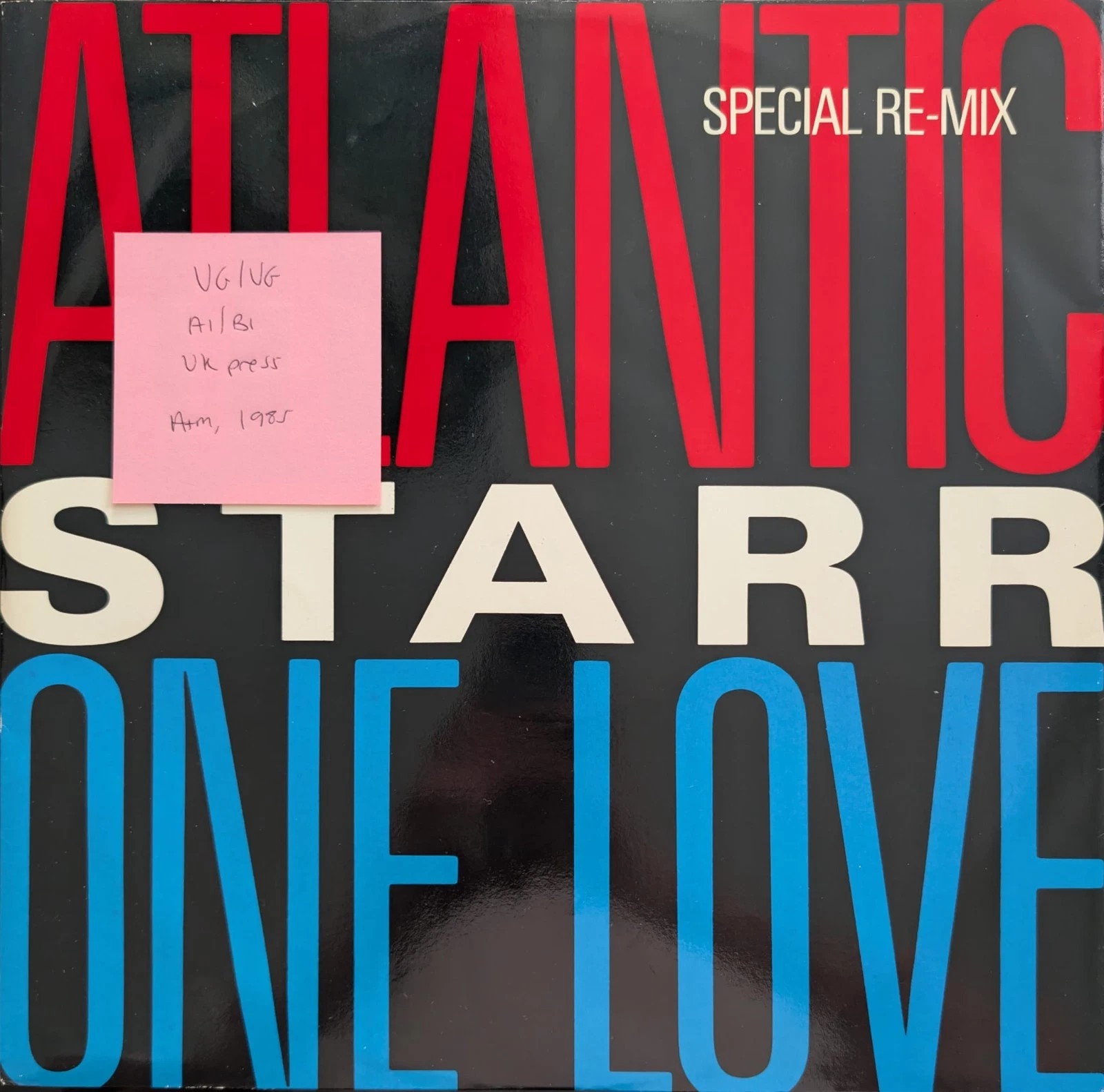 Atlantic Starr One Love Vinyl Record 12" VG/VG AMY273 1983 sleeve Atlantic Starr One Love Vinyl Record 12" VG/VG AMY273 1983 sleeve