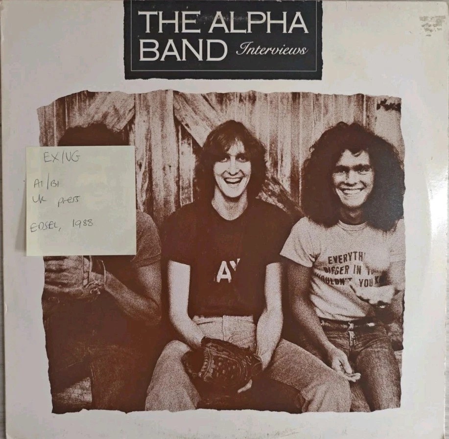 The Alpha Band Interviews Vinyl Record LP EX/VG ED272 1988 sleeve The Alpha Band Interviews Vinyl Record LP EX/VG ED272 1988 sleeve