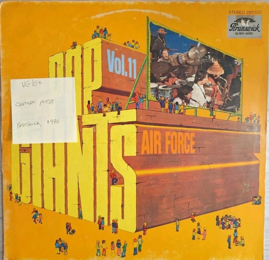 Various Air Force Pop Giants Vol. 11 Vinyl Record LP VG/G+ 2911 522 1970 sleeve Various Air Force Pop Giants Vol. 11 Vinyl Record LP VG/G+ 2911 522 1970 sleeve