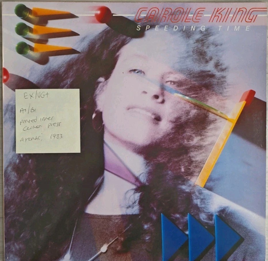 Carole King Speeding Time Vinyl Record LP EX/VG+ 80118 1983 sleeve Carole King Speeding Time Vinyl Record LP EX/VG+ 80118 1983 sleeve
