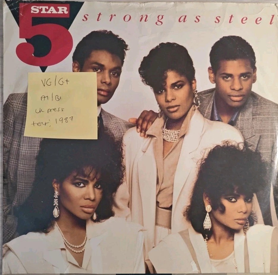 5 Star Strong As Steel Vinyl Record 12" VG/G+ PT41566 1987 sleeve 5 Star Strong As Steel Vinyl Record 12" VG/G+ PT41566 1987 sleeve