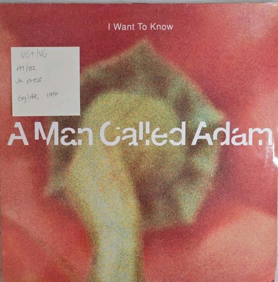 A Man Called Adam I Want To Know Vinyl Record 12" VG+/VG BLR38T 1991 sleeve A Man Called Adam I Want To Know Vinyl Record 12" VG+/VG BLR38T 1991 sleeve
