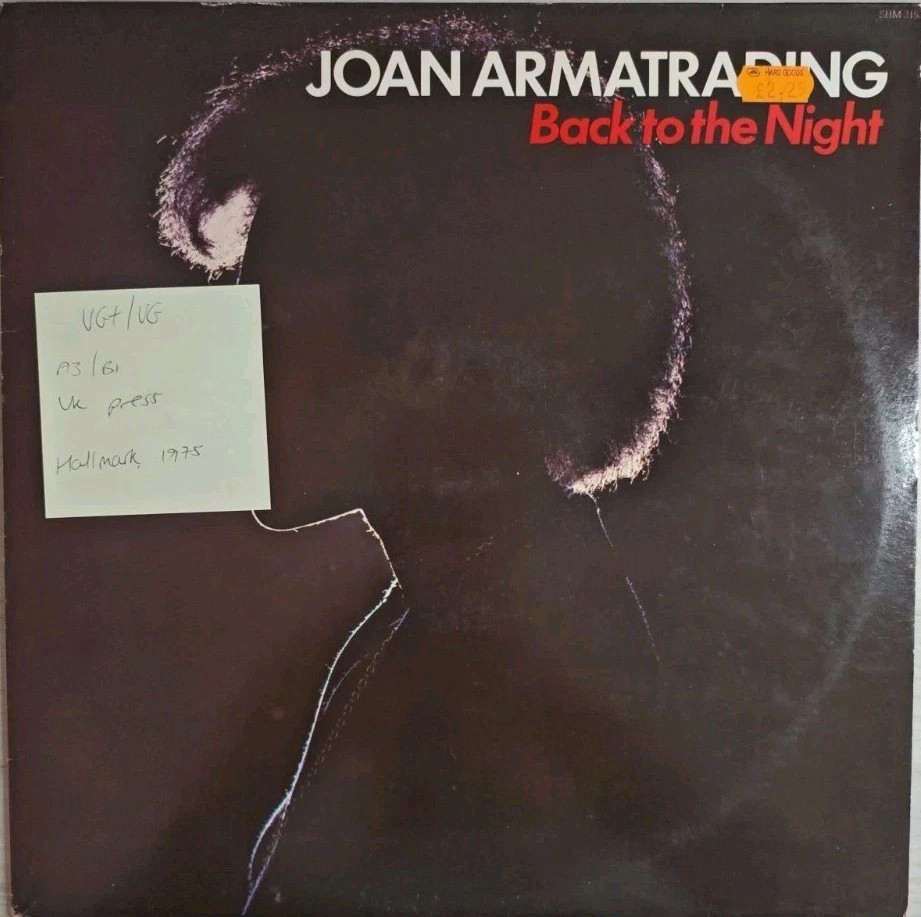 Joan Armstrong Back To The Night Vinyl Record VG+/VG SHM 3153 1975 sleeve Joan Armstrong Back To The Night Vinyl Record VG+/VG SHM 3153 1975 sleeve