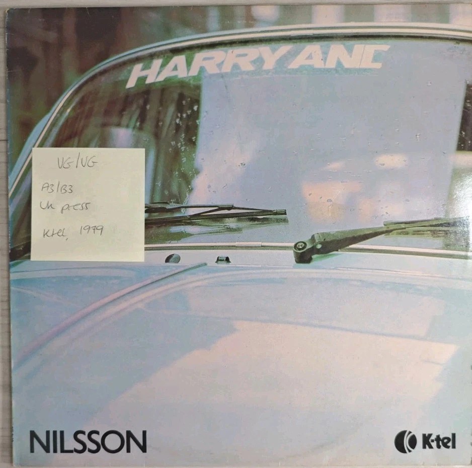 Harry Nilsson Harry And Vinyl Record VG/VG NE1650 1979 sleeve Harry Nilsson Harry And Vinyl Record VG/VG NE1650 1979 sleeve