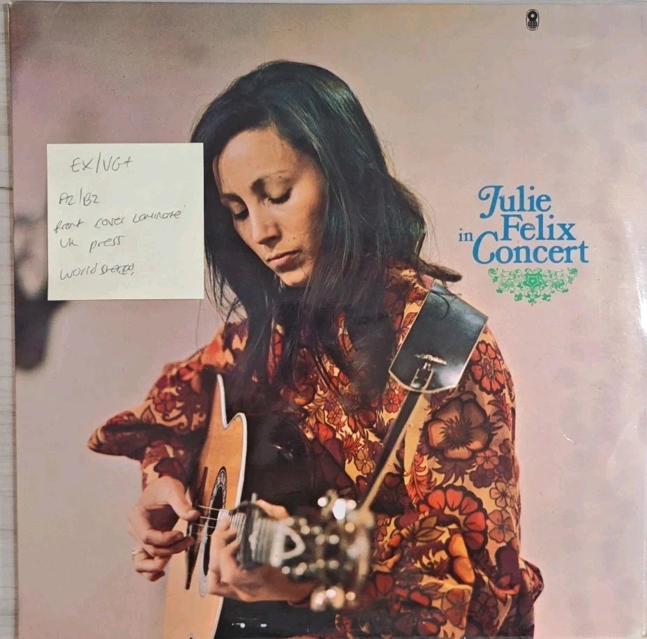 Julie Felix Live In Concert Vinyl Record LP EX/VG+ T842 vinyl record sleeve Julie Felix Live In Concert Vinyl Record LP EX/VG+ T842 vinyl record sleeve