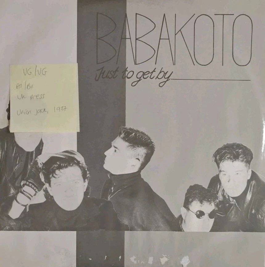 Babakoto Just To Get By Vinyl Record VG/VG 12KOT1 1987 sleeve Babakoto Just To Get By Vinyl Record VG/VG 12KOT1 1987 sleeve