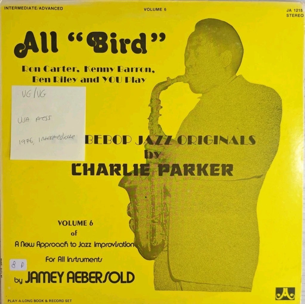 Jamey Aebersold All Bird Vinyl Record LP VG/VG JA1215 1976 sleeve Jamey Aebersold All Bird Vinyl Record LP VG/VG JA1215 1976 sleeve