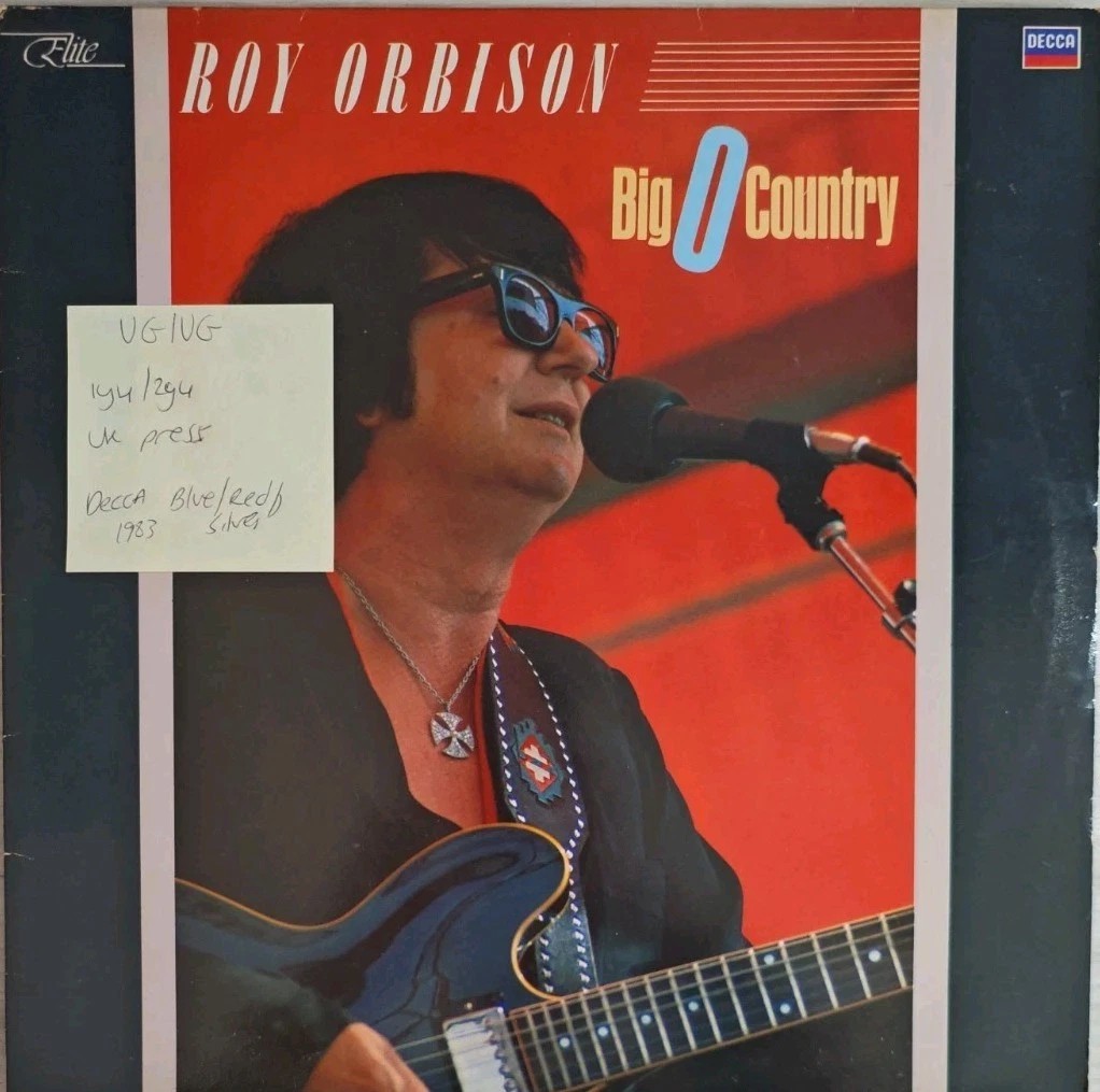 Roy Orbison Big O Country Vinyl Record LP VG/VG TAB72 1983 sleeve Roy Orbison Big O Country Vinyl Record LP VG/VG TAB72 1983 sleeve