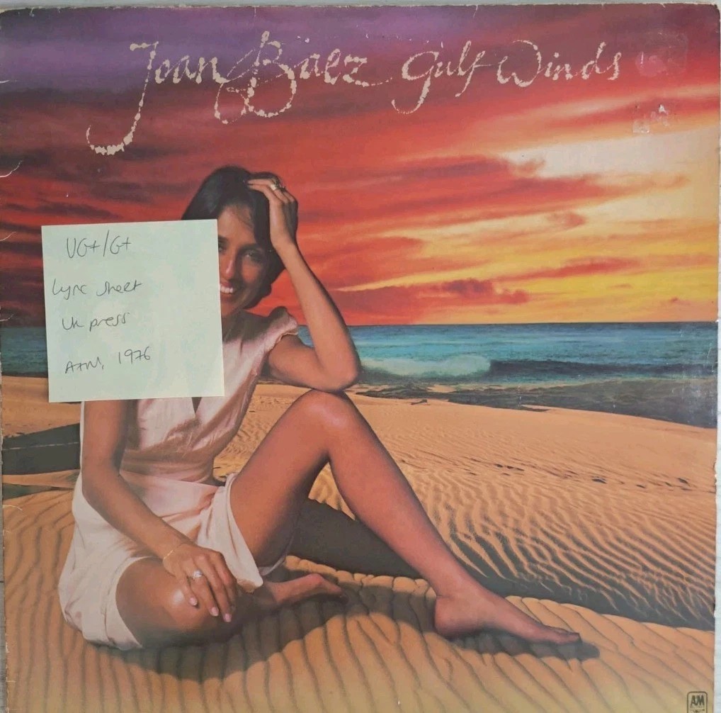Joan Baez Gulf Winds Vinyl Record LP VG+/G+ AMLH64603 1976 sleeve Joan Baez Gulf Winds Vinyl Record LP VG+/G+ AMLH64603 1976 sleeve