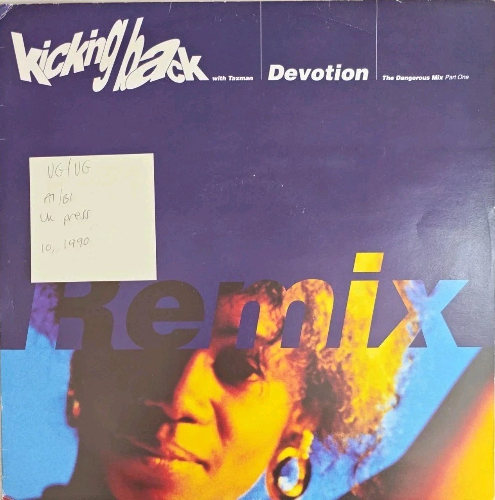 Kicking Back with Taxman Devotion Vinyl Record 12" VG/VG TENR297 1990 sleeve Kicking Back with Taxman Devotion Vinyl Record 12" VG/VG TENR297 1990 sleeve