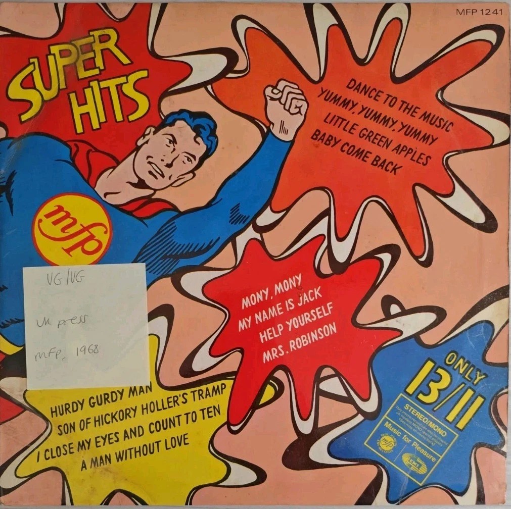 Various Super Hits Vinyl Record VG/VG MFP1241 1968 sleeve Various Super Hits Vinyl Record VG/VG MFP1241 1968 sleeve