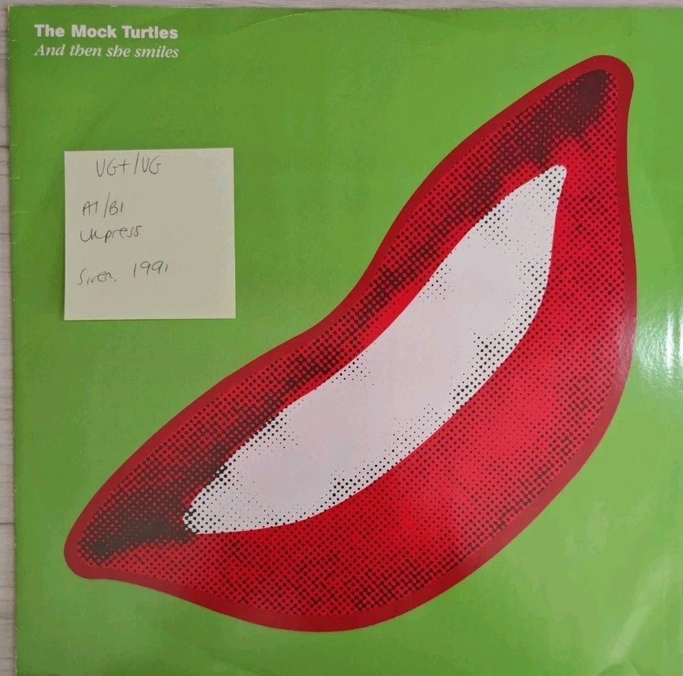The Mock Turtles And Then She Smiles Vinyl Record 12" VG+/VG SRNT139 1991 sleeve The Mock Turtles And Then She Smiles Vinyl Record 12" VG+/VG SRNT139 1991 sleeve
