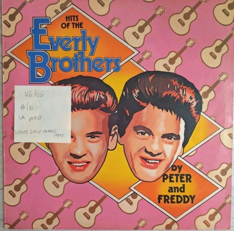 Peter & Freddy Hits Of The Everly Brothers Vinyl Record LP VG/VG MER390 1975 sleeve Peter & Freddy Hits Of The Everly Brothers Vinyl Record LP VG/VG MER390 1975 sleeve