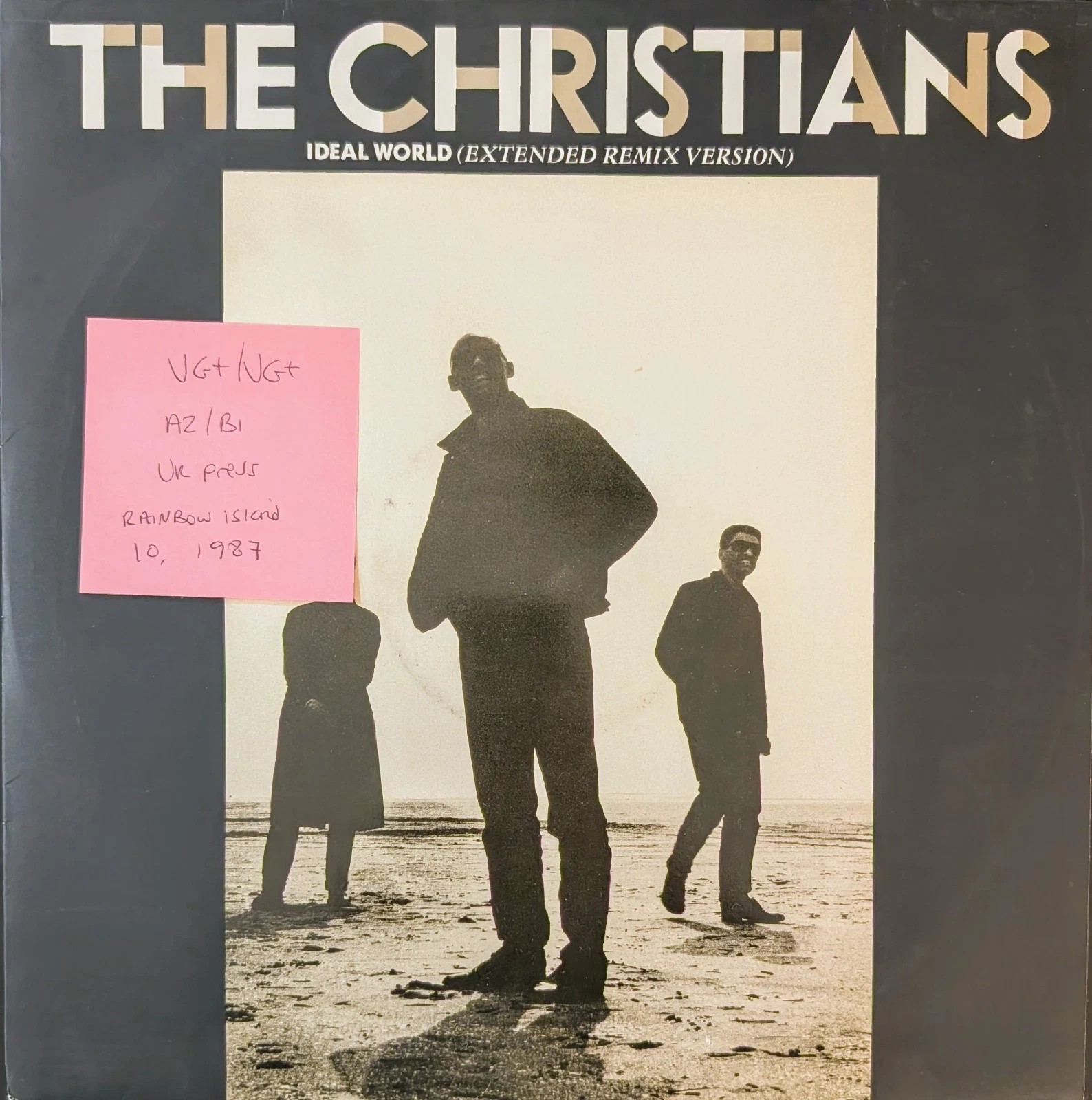 The Christians Ideal World Vinyl Record VG+/VG+ S347 1987 sleeve The Christians Ideal World Vinyl Record VG+/VG+ S347 1987 sleeve