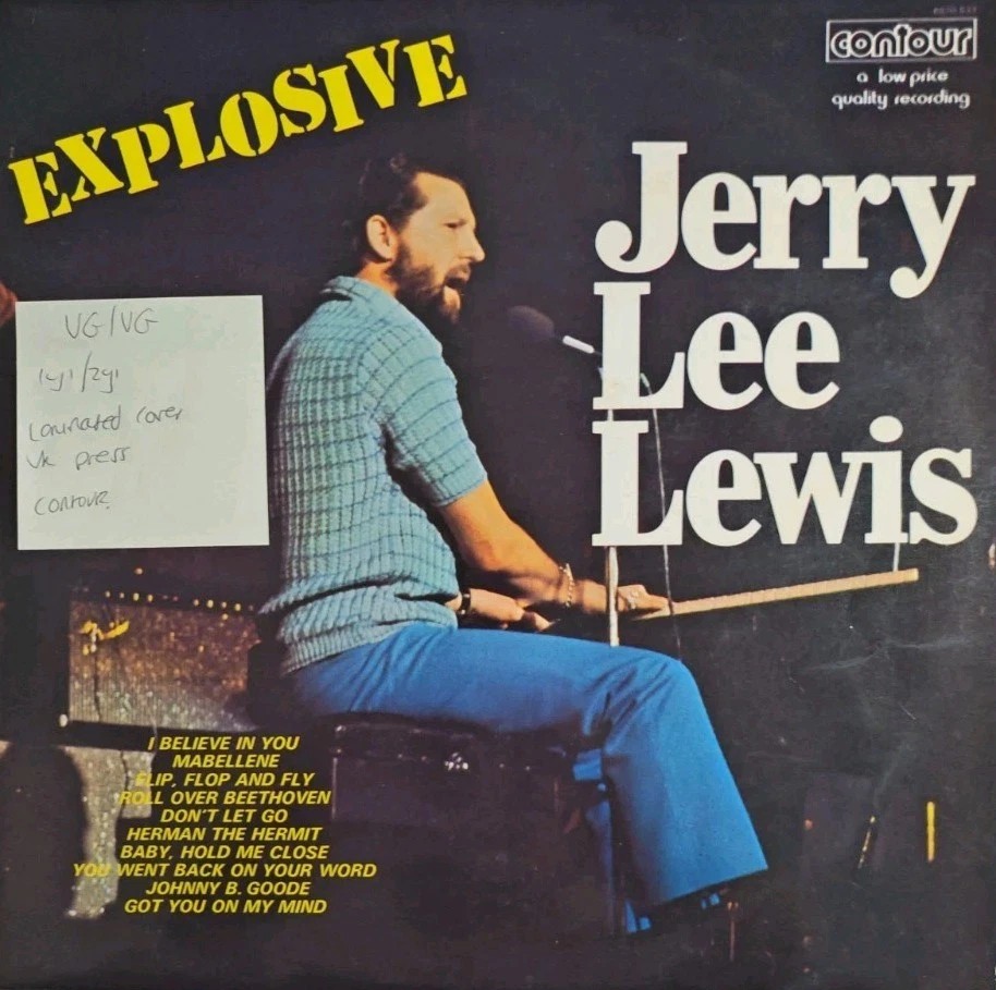 Jerry Lee Lewis Explosive Vinyl Record LP VG/VG 6870533 1965 sleeve Jerry Lee Lewis Explosive Vinyl Record LP VG/VG 6870533 1965 sleeve