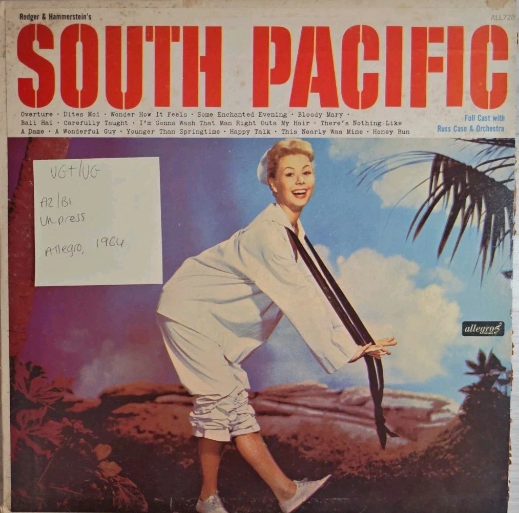 Russ Case and His Orchestra South Pacific Vinyl Record VG+/VG ALL 728 1964 sleeve Russ Case and His Orchestra South Pacific Vinyl Record VG+/VG ALL 728 1964 sleeve