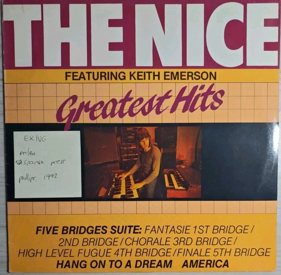The Nice Featuring Keith Emerson Greatest Hits Vinyl Record EX/VG HO25 1972 sleeve The Nice Featuring Keith Emerson Greatest Hits Vinyl Record EX/VG HO25 1972 sleeve