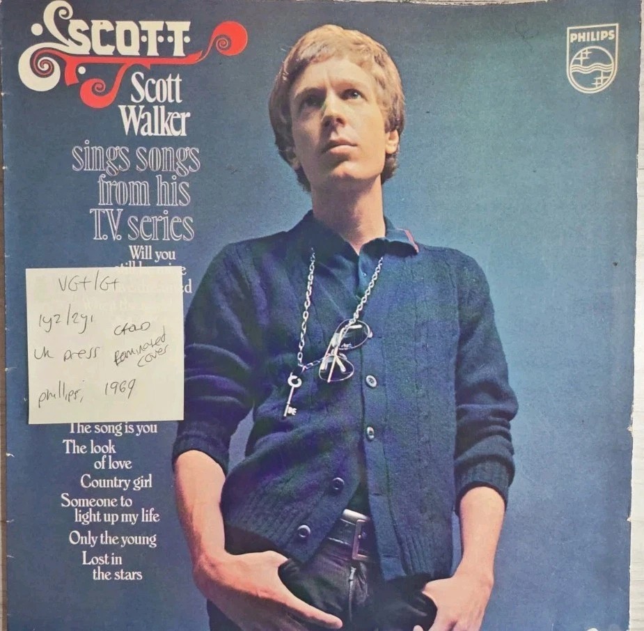 Scott Walker Sings Songs From His T.V. Series Vinyl Record VG+/G+ SBL7900 1969 sleeve Scott Walker Sings Songs From His T.V. Series Vinyl Record VG+/G+ SBL7900 1969 sleeve