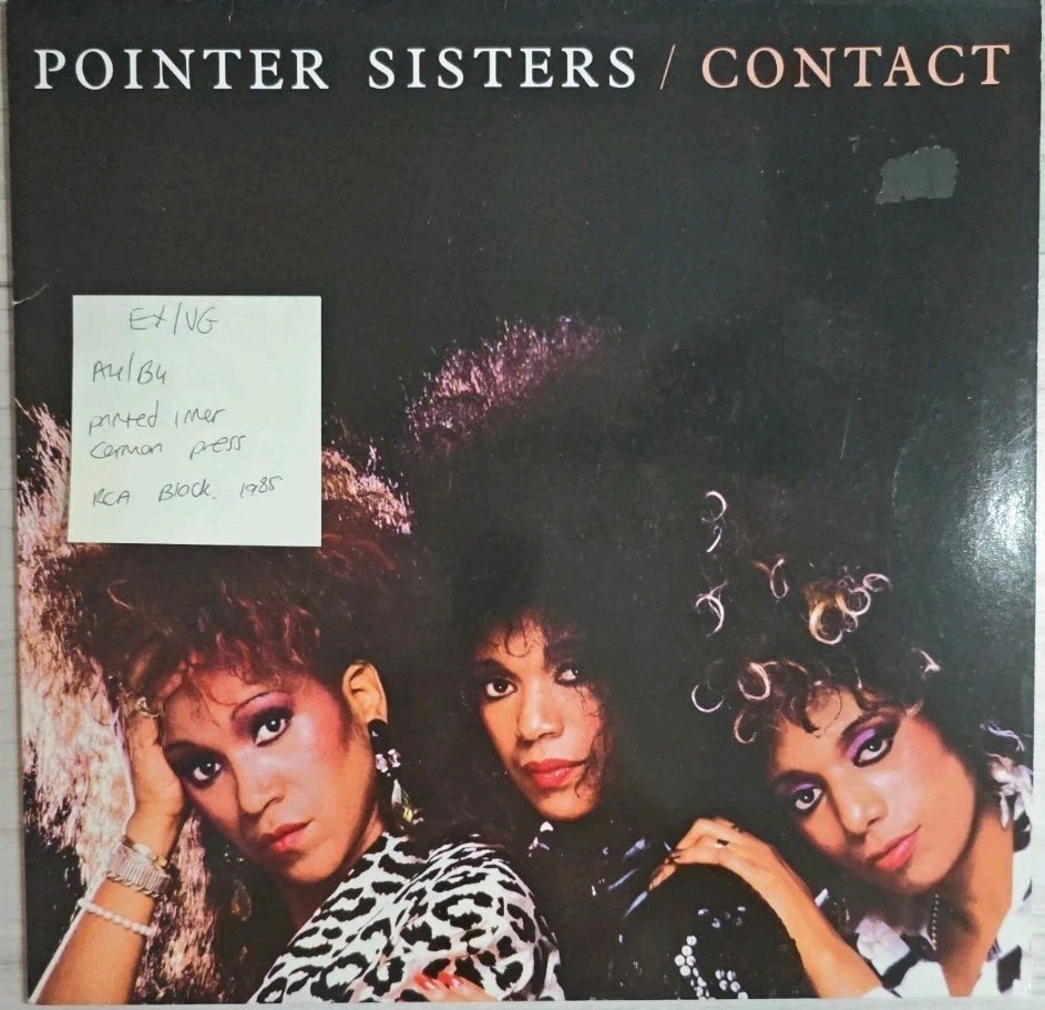 The Pointer Sisters Contact Vinyl Record LP EX/VG PL85487 sleeve The Pointer Sisters Contact Vinyl Record LP EX/VG PL85487 sleeve