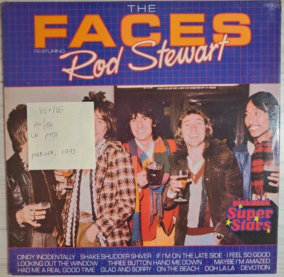 The Faces Featuring Rod Stewart Vinyl Record LP VG+/VG SSP3074 1973 sleeve The Faces Featuring Rod Stewart Vinyl Record LP VG+/VG SSP3074 1973 sleeve