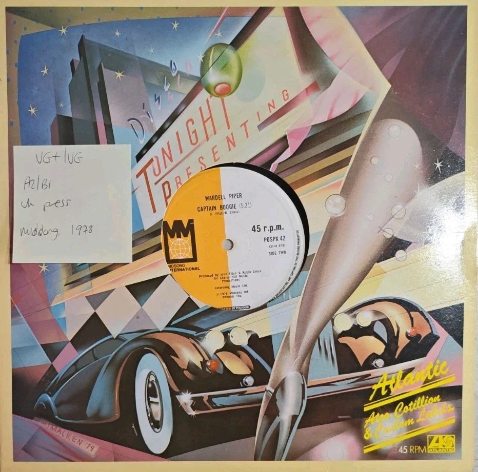 Wardell Piper Captain Boogie Vinyl Record 12" VG+/VG POSPX42 1978 sleeve Wardell Piper Captain Boogie Vinyl Record 12" VG+/VG POSPX42 1978 sleeve