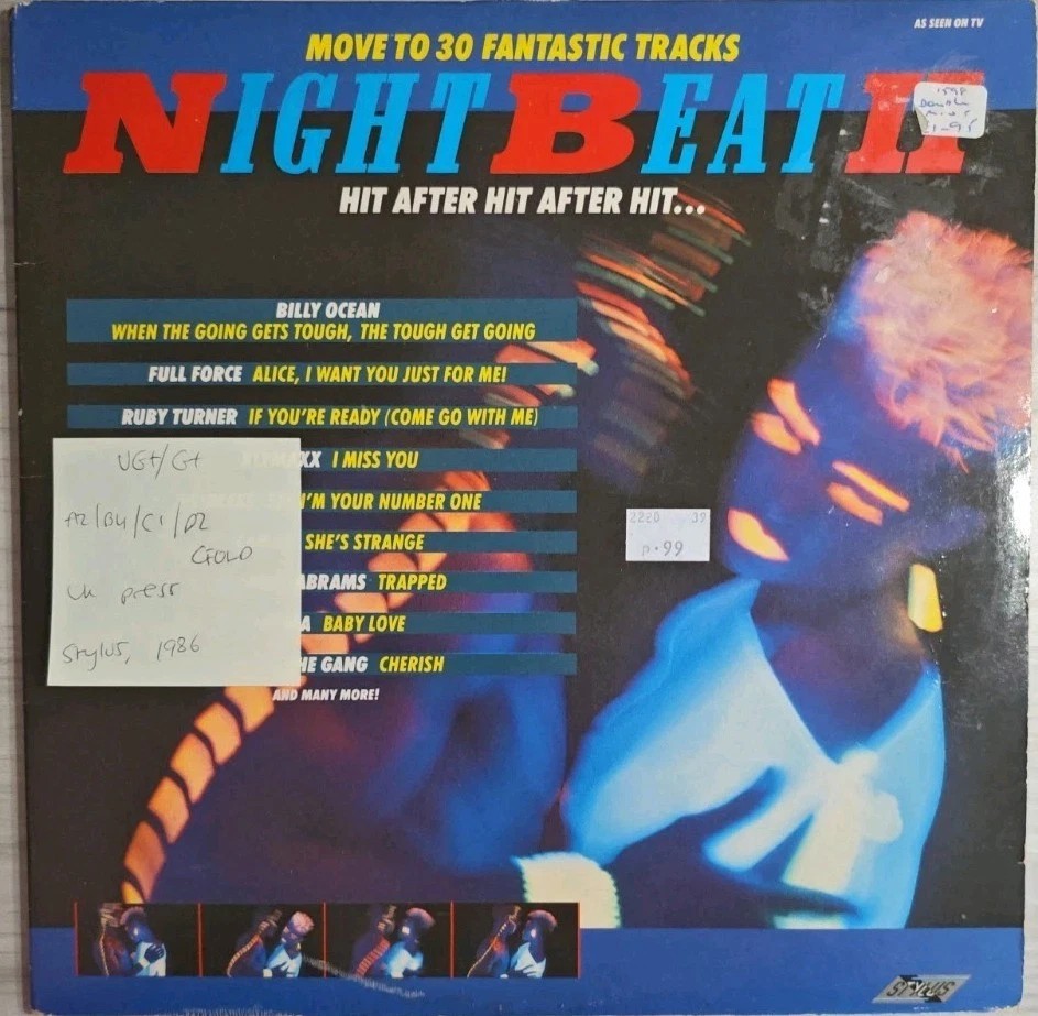 Night Beat II Stylus Vinyl Record VG+/G+ SMR8613 1986 sleeve Night Beat II Stylus Vinyl Record VG+/G+ SMR8613 1986 sleeve