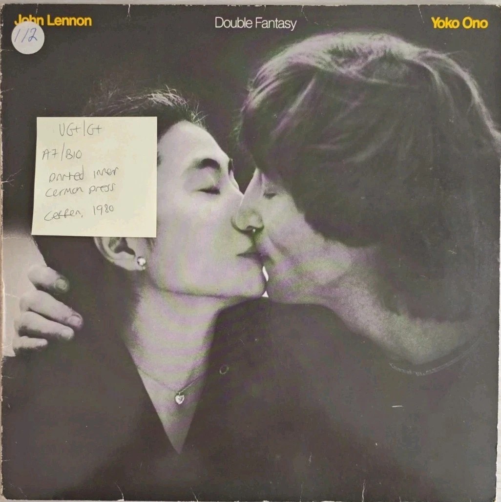John Lennon Double Fantasy Vinyl Record VG+/G+ GEF99131 1980 sleeve John Lennon Double Fantasy Vinyl Record VG+/G+ GEF99131 1980 sleeve