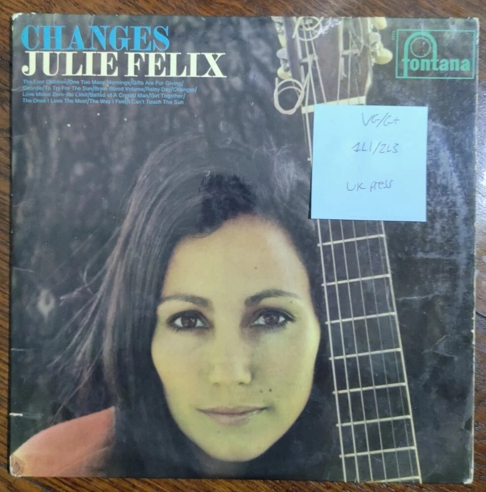 Julie Felix "Changes" Vinyl Record LP VG/G+ TL 5368 1966 sleeve Julie Felix "Changes" Vinyl Record LP VG/G+ TL 5368 1966 sleeve