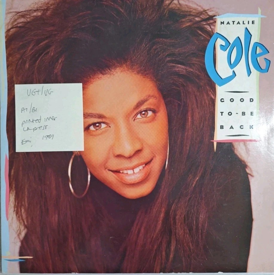 Natalie Cole Good To Be Back Vinyl Record VG+/VG MTL 1042 1989 vinyl record sleeve Natalie Cole Good To Be Back Vinyl Record VG+/VG MTL 1042 1989 vinyl record sleeve