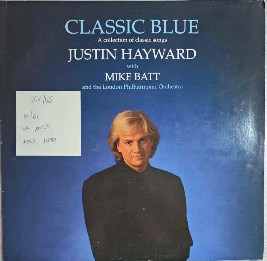 Justin Hayward Classic Blue Vinyl Record VG/VG MODEM 1040 1970 vinyl record sleeve Justin Hayward Classic Blue Vinyl Record VG/VG MODEM 1040 1970 vinyl record sleeve