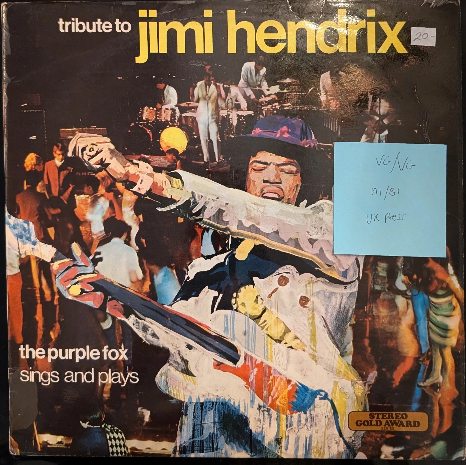 The Purple Fox Tribute To Jimi Hendrix Vinyl Record VG/VG MER 340 1971 1st Press sleeve The Purple Fox Tribute To Jimi Hendrix Vinyl Record VG/VG MER 340 1971 1st Press sleeve