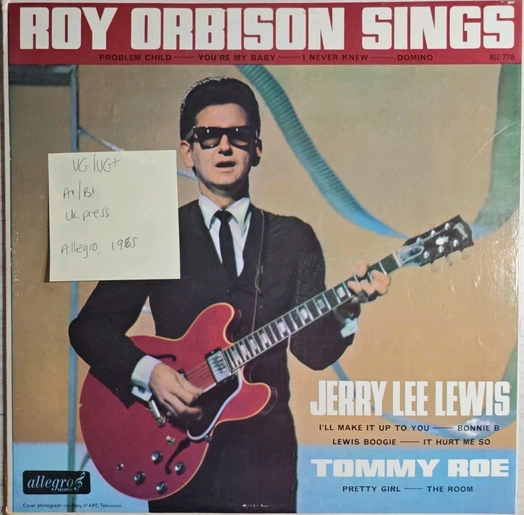 Roy Orbison Roy Orbison Sings Vinyl Record VG/VG+ ALL779 1965 sleeve Roy Orbison Roy Orbison Sings Vinyl Record VG/VG+ ALL779 1965 sleeve