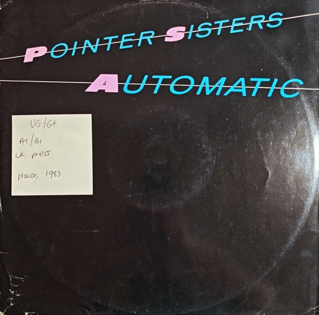 Pointer Sisters Automatic Vinyl Record 12" VG/G+ RPST 105 1983 vinyl record sleeve Pointer Sisters Automatic Vinyl Record 12" VG/G+ RPST 105 1983 vinyl record sleeve