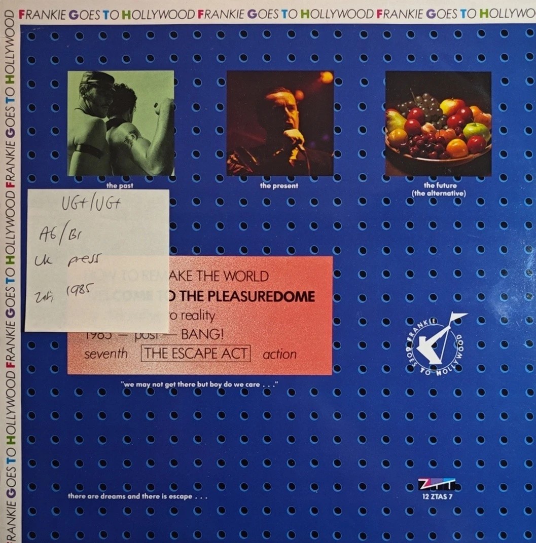 Frankie Goes To Hollywood Pleasuredome Vinyl Record 12" VG+/VG+ 12 ZTAS 7 1985 sleeve Frankie Goes To Hollywood Pleasuredome Vinyl Record 12" VG+/VG+ 12 ZTAS 7 1985 sleeve