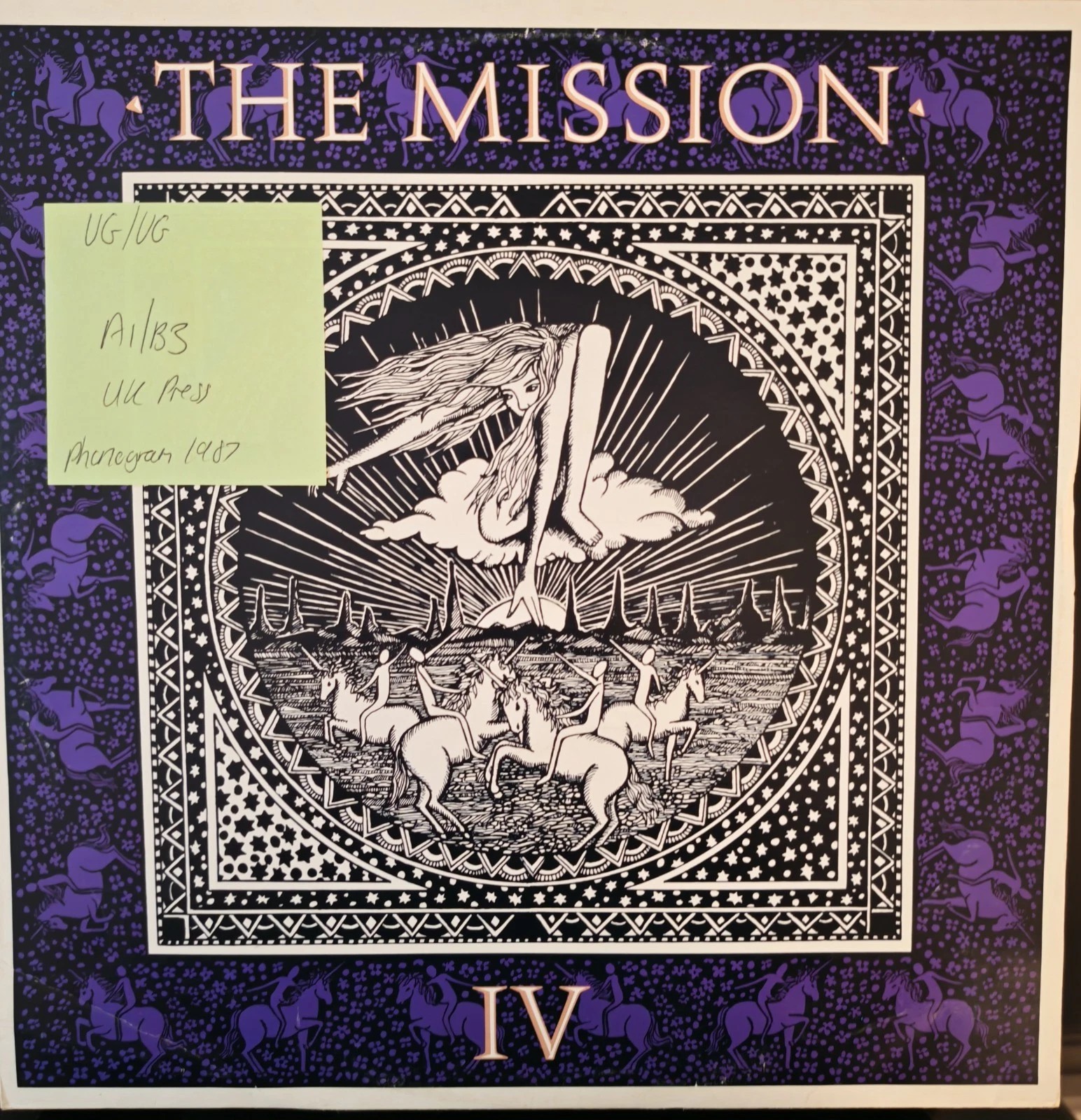 The Mission IV Wasteland Vinyl Record 12" VG/VG MYTHX2 1987 sleeve The Mission IV Wasteland Vinyl Record 12" VG/VG MYTHX2 1987 sleeve