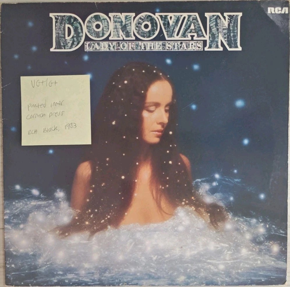 Donovan Lady Of The Stars Vinyl Record LP VG+/G+ PL70060 1983 sleeve Donovan Lady Of The Stars Vinyl Record LP VG+/G+ PL70060 1983 sleeve