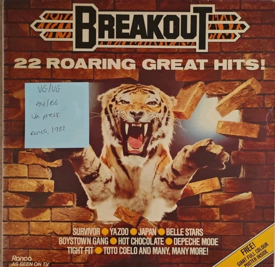 Various Breakout Vinyl Record LP VG/VG RTL2081 1982 sleeve Various Breakout Vinyl Record LP VG/VG RTL2081 1982 sleeve