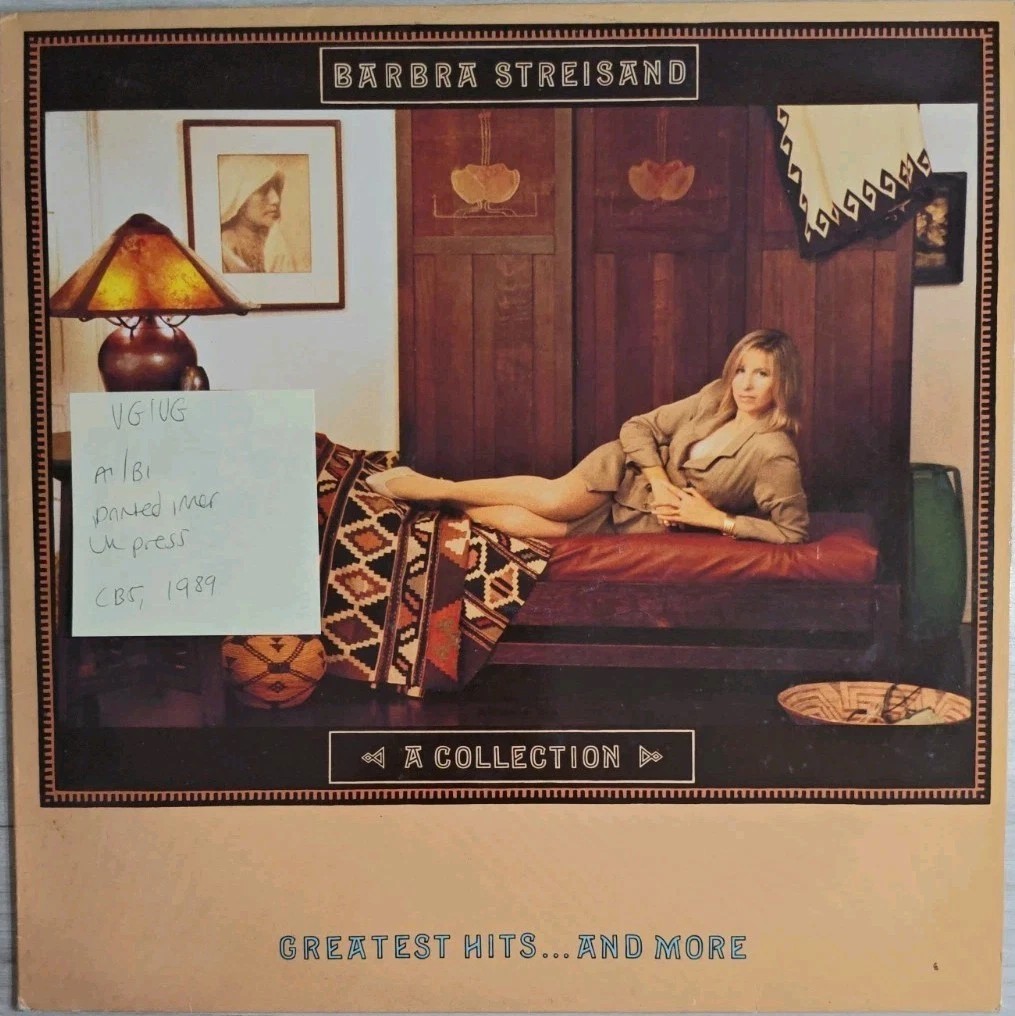 Barbra Streisand A Collection Greatest Hits Vinyl Record LP VG/VG 465845 1989 sleeve Barbra Streisand A Collection Greatest Hits Vinyl Record LP VG/VG 465845 1989 sleeve