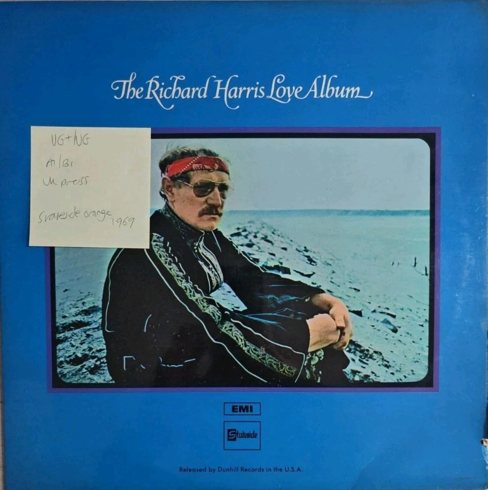 Richard Harris The Richard Harris Love Vinyl Record LP VG+/VG SSL5025 1969 sleeve Richard Harris The Richard Harris Love Vinyl Record LP VG+/VG SSL5025 1969 sleeve